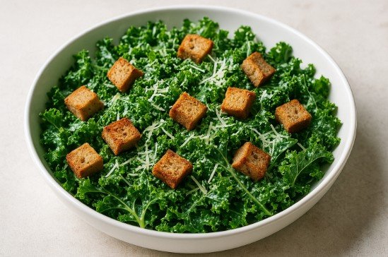 Healthy Kale Caesar Salad
