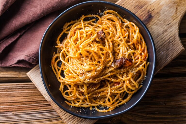 Spaghetti alla puttanesca - italian pasta dish