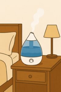 humidifier on nightstand